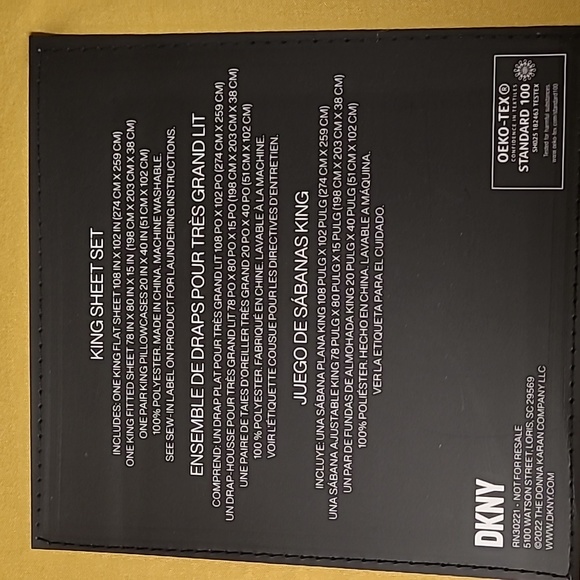 🛌DKNY King Bed Sheets - Picture 3 of 4